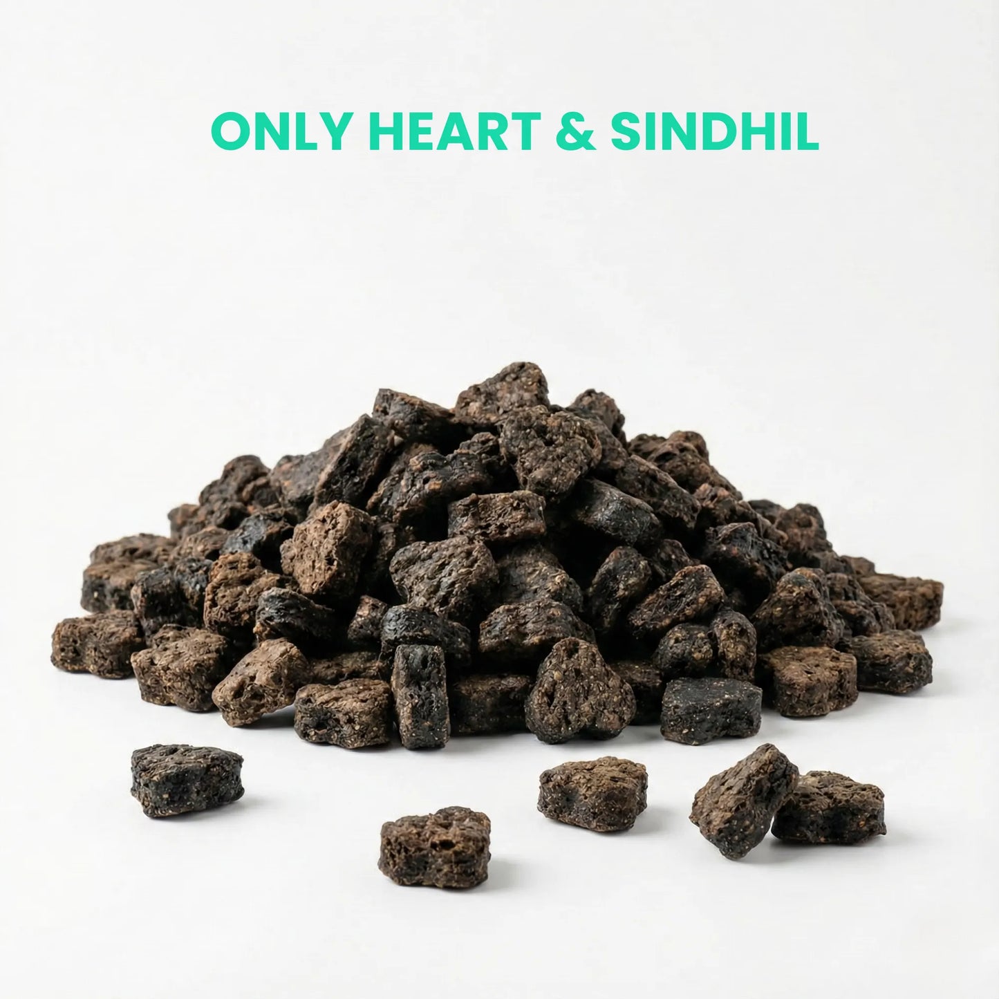 Pile of Oscar Daisy dog treats on a white background 