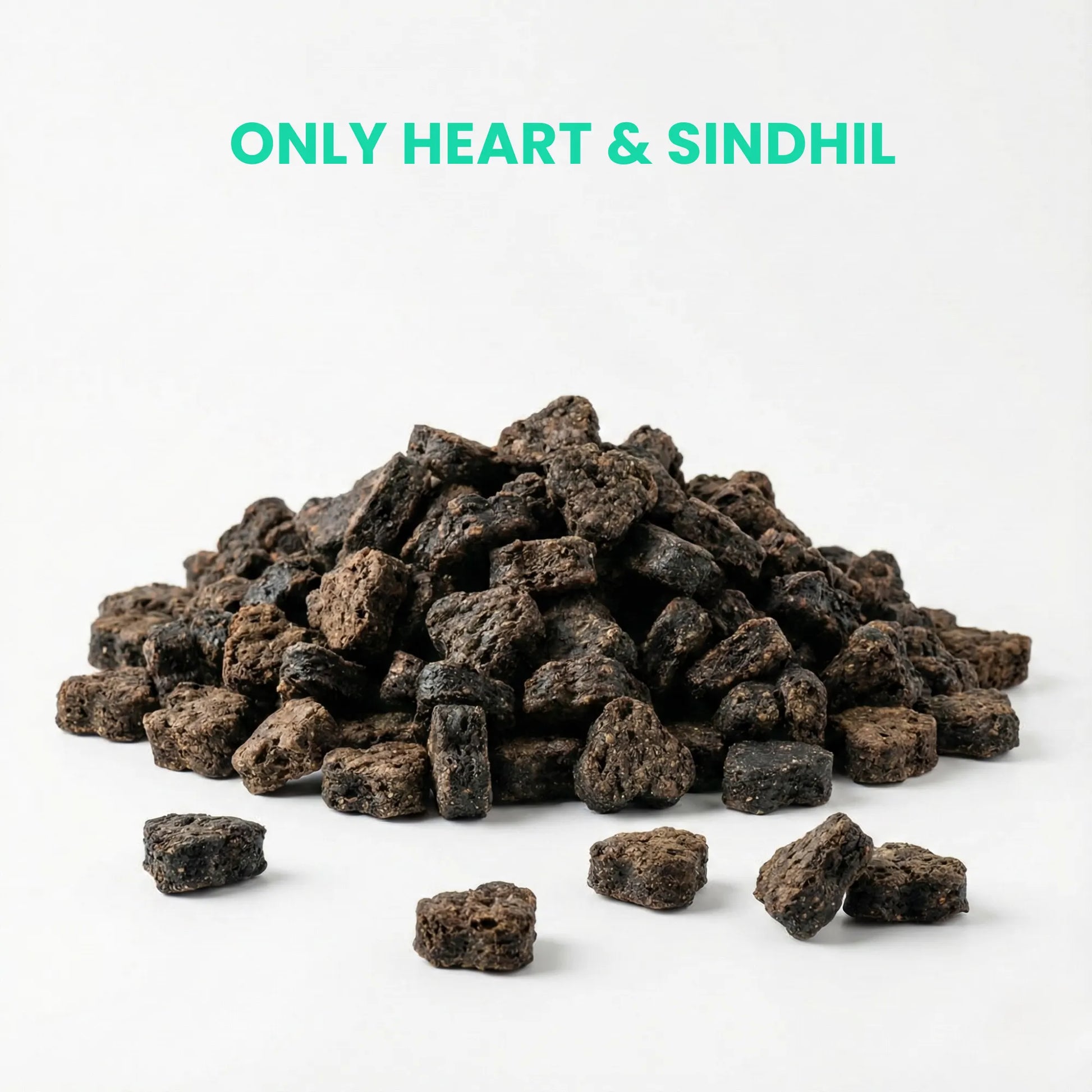 Pile of Oscar Daisy dog treats on a white background 